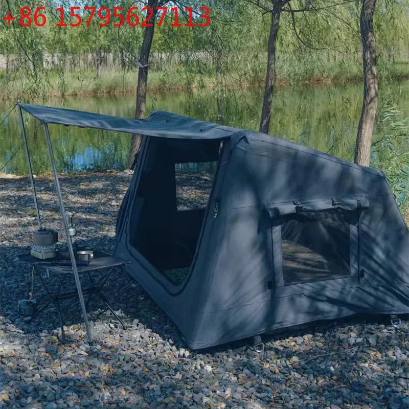 

Двухместная надувная палатка для кемпинга с навесом, легкая, быстро устанавливается, защищает от ливня