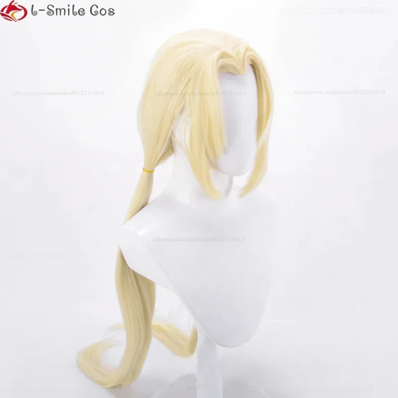 كاندي 2025 شعر مستعار أنيمي 100 سنتيمتر طويل الأصفر تسونادي مقاومة للحرارة الاصطناعية الشعر حفلة تأثيري حلي الباروكات + واي فاي