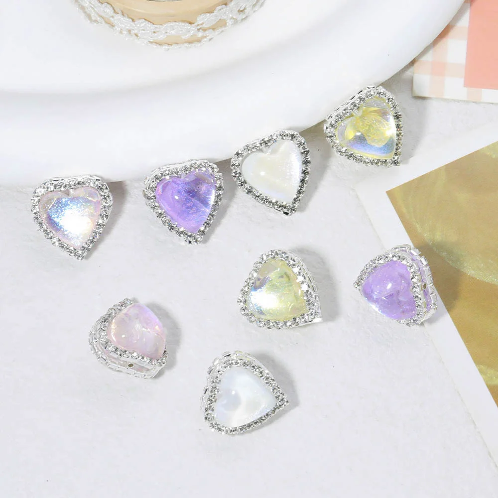 

Cordial Design 40Pcs 18*19MM DIY Bead/Hand Made/Jewelry Findings & Components/Rhinestone Effect/Heart Shape/Alloy Bead #18653