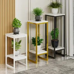 Nordic Style Living Room Shelf Indoor Planter Display Rack Metal Flower Pot Stand Rack Organizer Plant Stand for Balcony Hallway