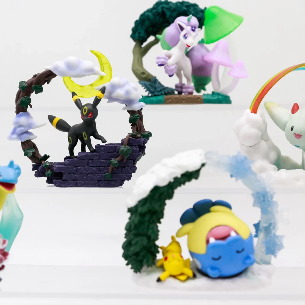 Pokemon Miniature Circular Diorama Collection Blind Box Espeon Umbreon Togekiss Lapras Spheal Ponyta Pikachu Ornaments Toys view 5