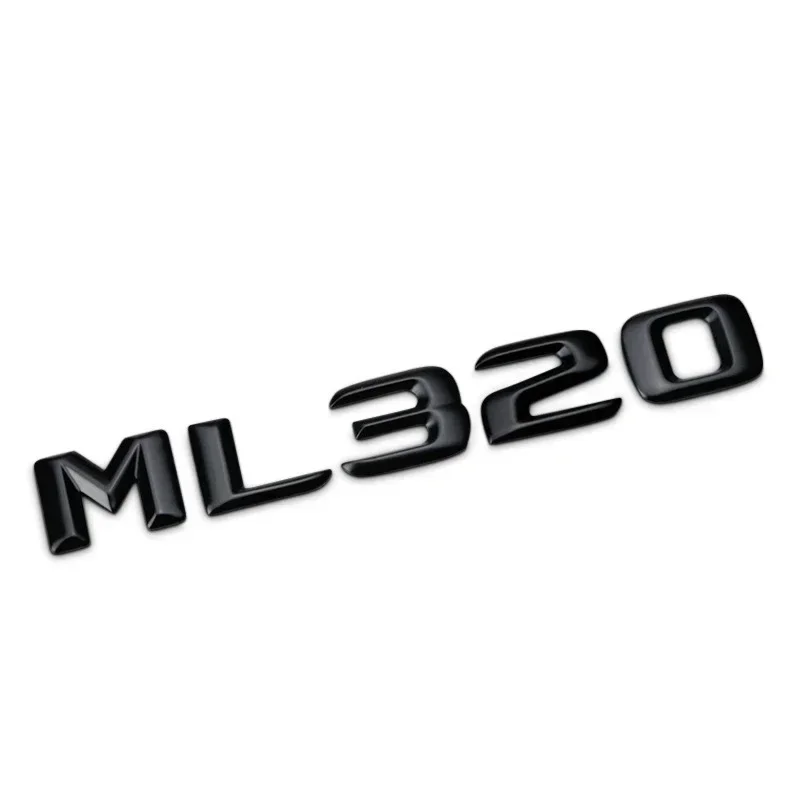 3D ABS Black Car Rear Trunk Badge Sticker Emblem ML 300 320 350 400 500 Logo for Mercedes ML300 ML350 W166 W163 W164 Accessories