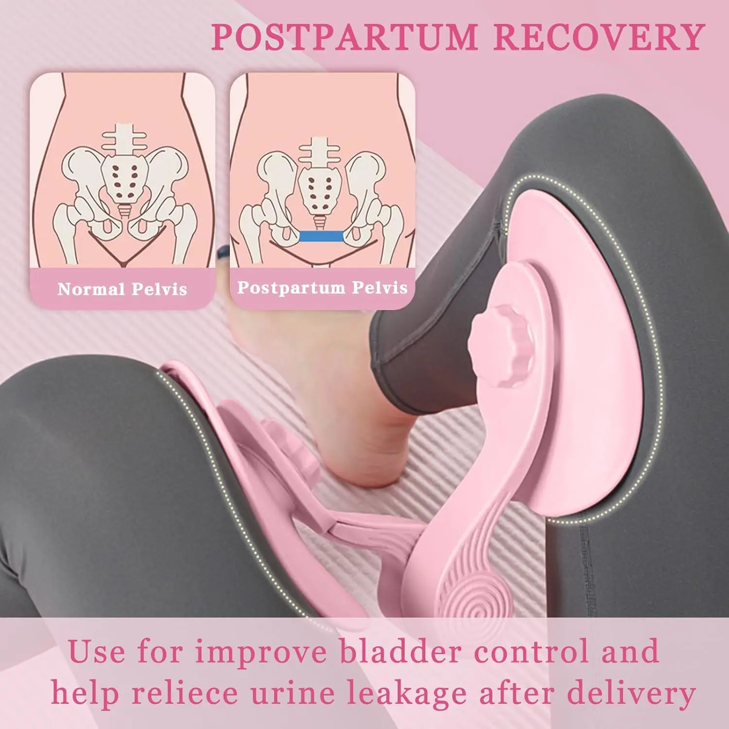 Thigh Trainer Thigh Exerciser, Hip & Inner Thigh Exercise Equipment, Pelvic Floor Muscle Trainer with Figure 8 Resistance Band f