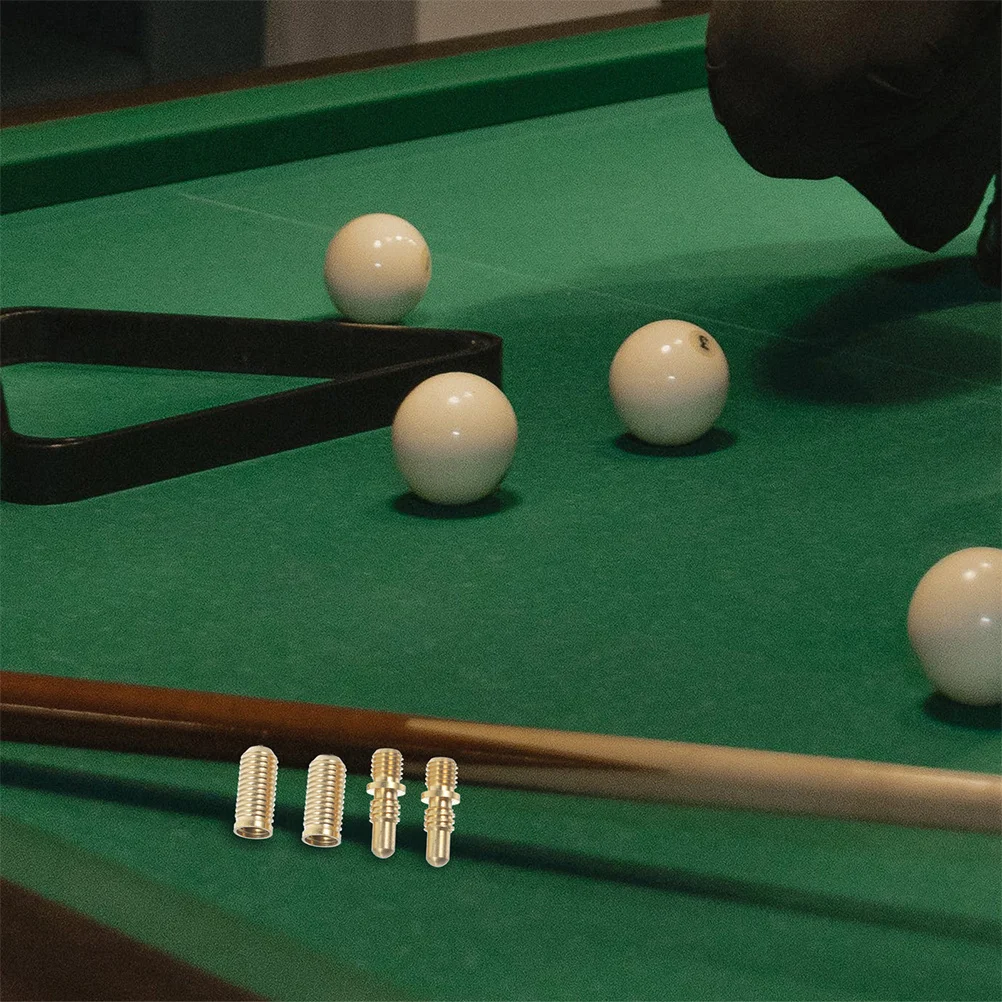 

5Sets Pool Cue Joint Screw Hardware Copper Billiard Connector Screws Pool Cue Extension Adapter Stable Durable Billiard