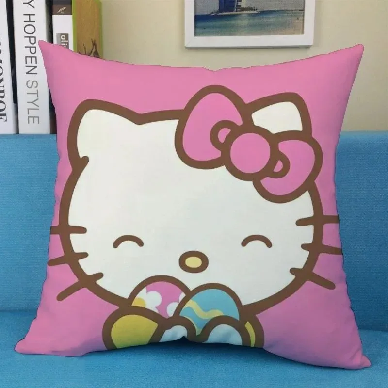 Cute cartoon HelloKitty pillowcase Sanrio surrounding pillowcase living room sofa cushion cover home room decoration