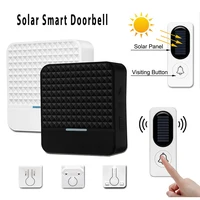 Timbre inalámbrico con energía Solar para el hogar, timbre inteligente de bienvenida a un amigo, distancia de largo alcance de 300m, receptor impermeable IP65, Kit de timbre de puerta