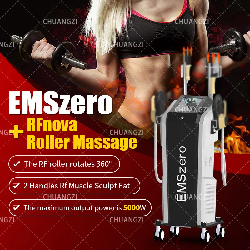 EMS-Machine de beauté Neo RF rotative pour la réduction de la cellulite, boule intérieure, rouleau valide pour la perte de poids, stimulateur musculaire