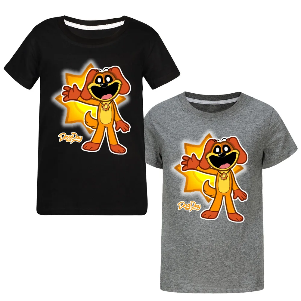 Kids Smiling Critters T-shirt Summer Cartoon Top Tshirt Fashion Boys Girls Smiling Critters 3D Printing Cute Dogday Short Sleeve