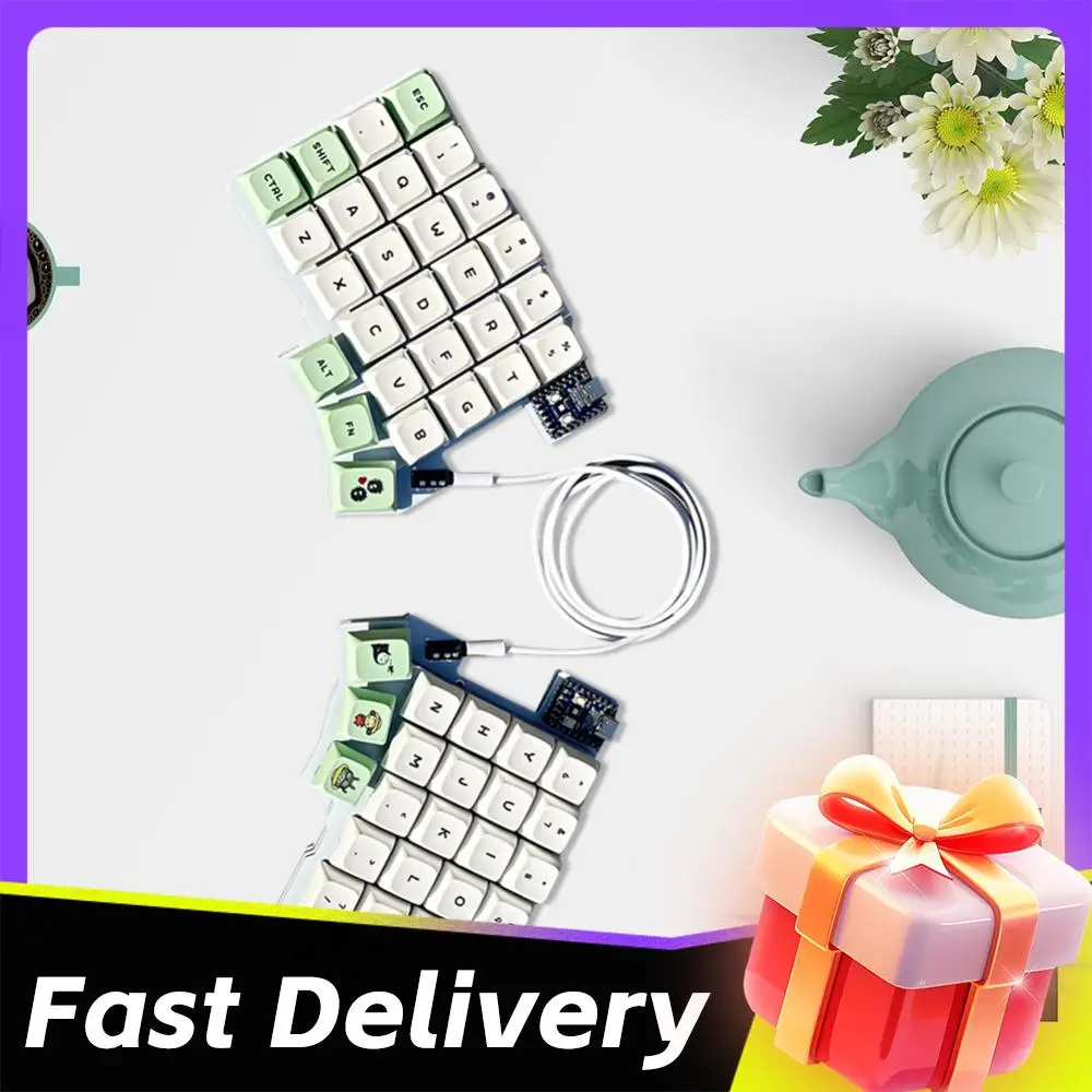 

Раздельная проводная эргономичная клавиатура с возможностью горячей замены, для левой и правой руки, поддержка QMK/VIAL, клавиатура с разделённой раскладкой для ПК