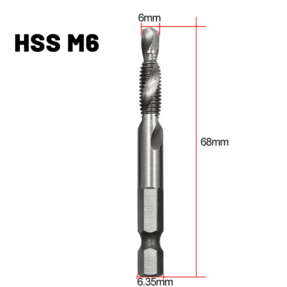 كفاءة M3M4M5M6M8M10 مركب الحنفية مثقاب الخشب دوامة برغي الحنفية 1/4 \\\'\\\' عرافة عرقوب HSS لسطوع متفوق