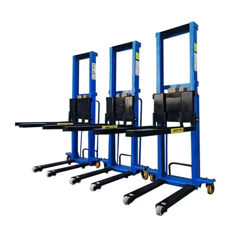 Pallet Hydraulic Remote Control Manual Portle 00kg Hand Pushed Forklift Self Lift Stacker