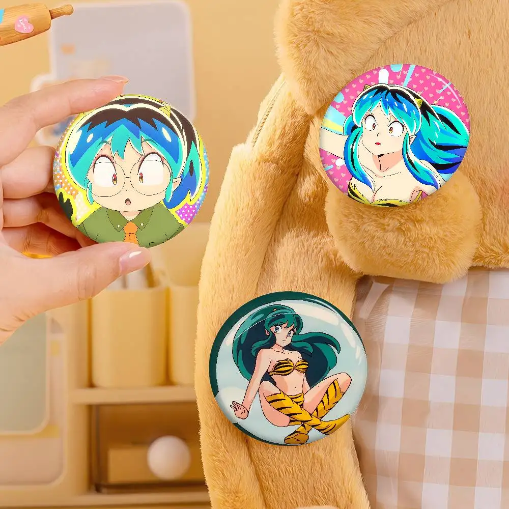 Anime U-Urusei Yatsura Badges Tinplate Soft Button Pin Brooch Metal Badge Custom Jewelry Accessories Hat Bag Lapel