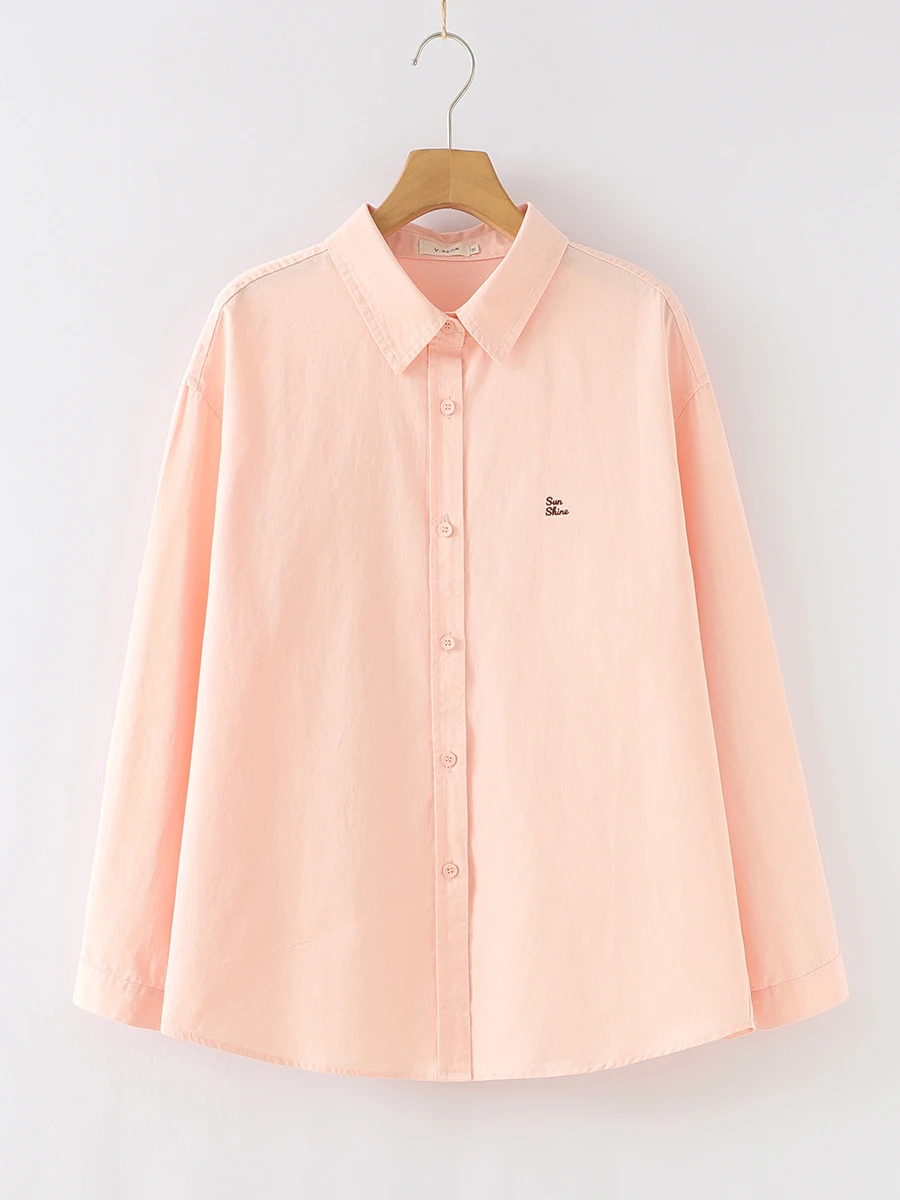 Printemps 2025 femmes coupe ample pur coton longue Sve irt brodé Floral ethnique Sle Double couche coton Tead Blouse