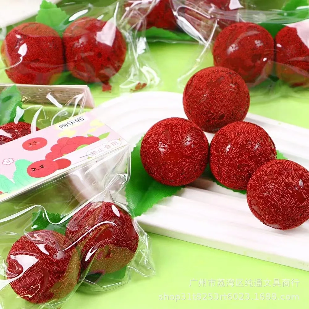 Niedliche Mini-Frucht simulation Pflaumen quetschen Spielzeug weich langsam zurückprallen sensorischen Schleim fühlen Zwang Spielzeug Kinder Stress abbau zappeln Spielzeug