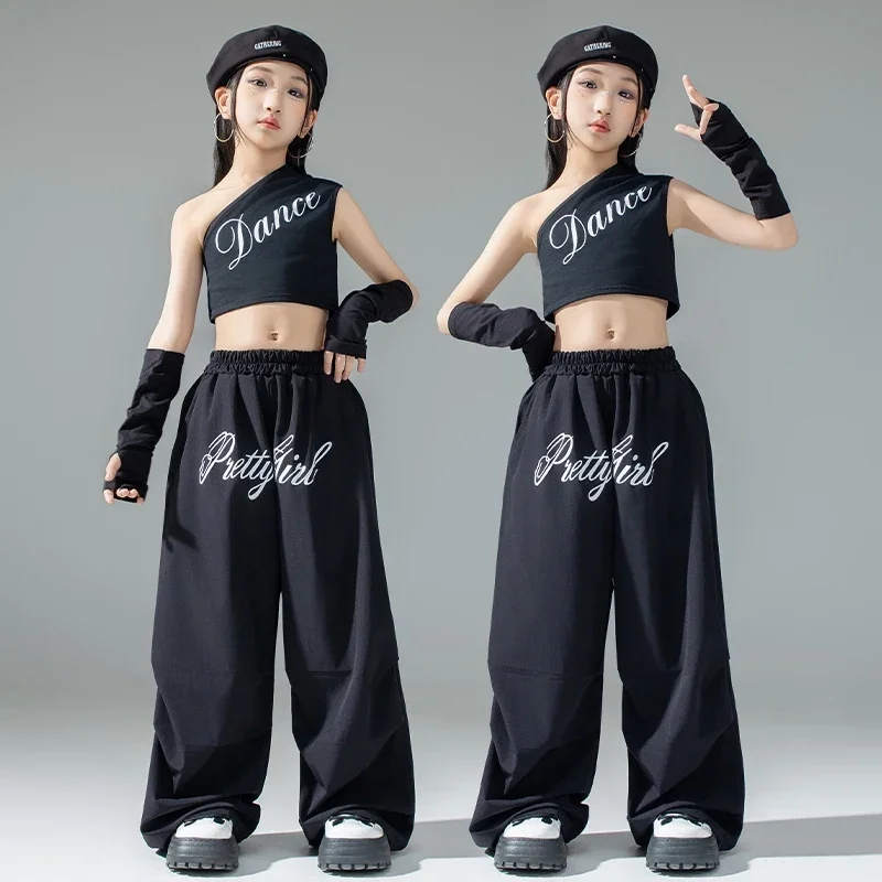 

Kids Cool Hip Hop Clothing Kpop Outfit Girls Jazz Dance Costume Children'S Ballroom Dance Clothes Street Dance Suits