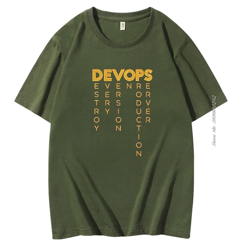 Funny Programmer T Shirt Devops Devops- The Real Definition Of Devops Tee Devops Computer Nerd Geek Programmer Cotton Shirts