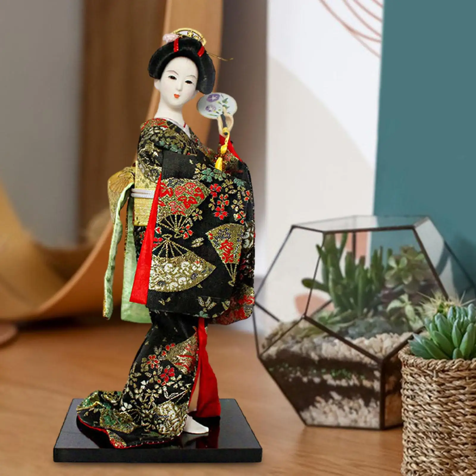 Japanese Humanoid Figurines Geishas Silk People Kimono Dolls Restaurants Weddings Japanese Decorations Tabletop Decorations