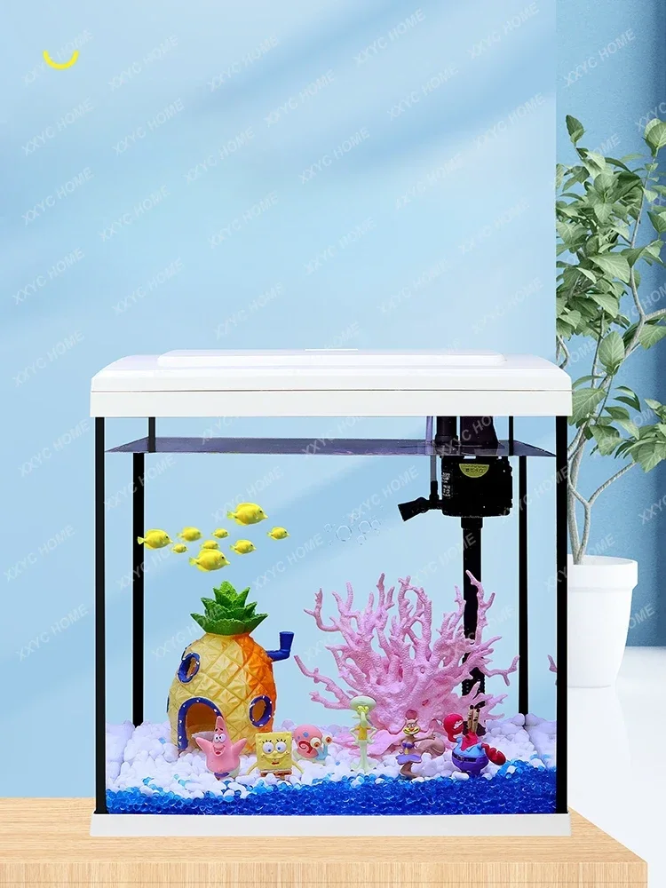 

Fish Tank Living Room Small Household Oxygen Filter Lazy Landscape Pineapple House Fish Globe