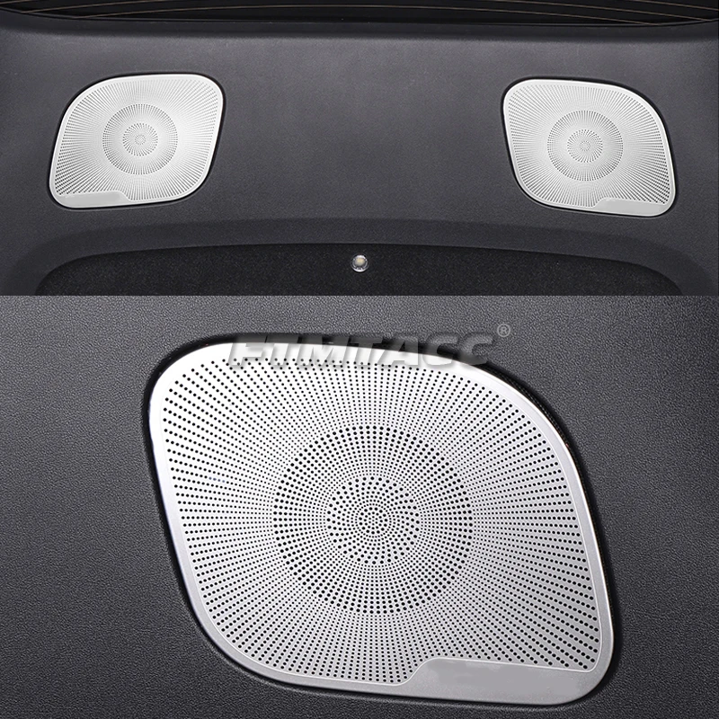 11 PC Car Audio Speaker Door Loudspeaker Cover Stickers Accessories for Tesla Model Y 2021 2022 2023 Stainless Steel Interior