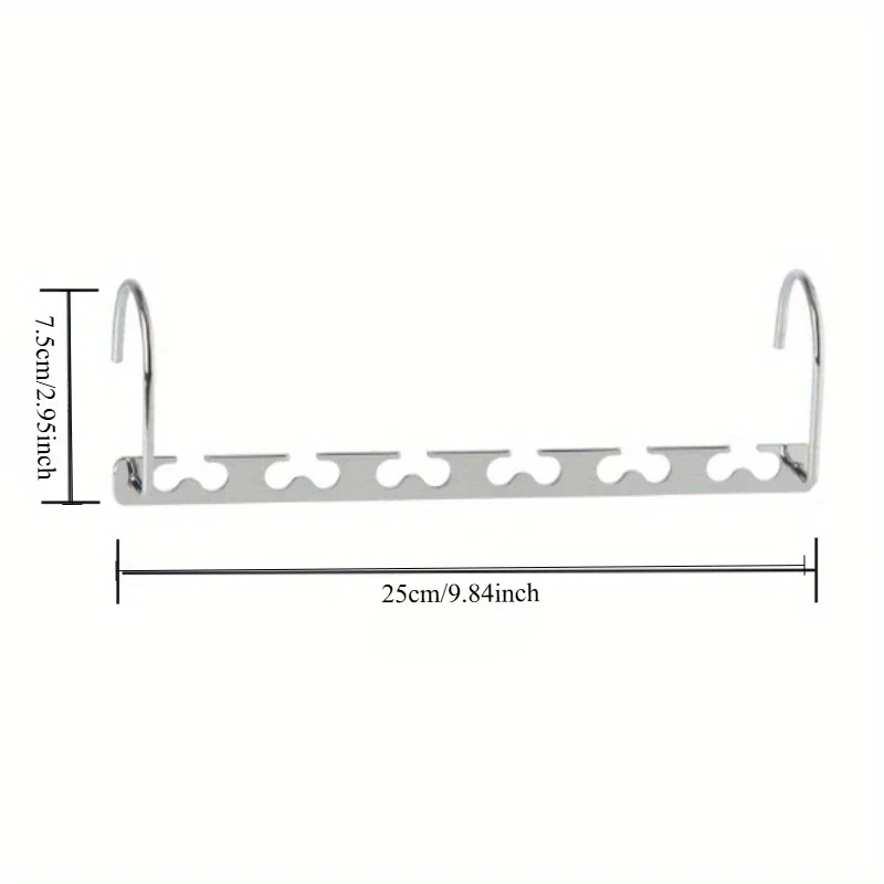 1pc 6 Holes Metal Hangers, Jackets Coats Hangers, Coats Storage Hangers