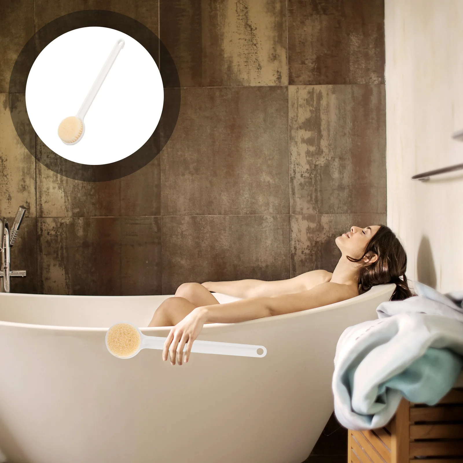 

Shower Brush Bath Brush Body Exfoliator Anti-Skip Design Soft Skin Handle Any Part Best Use Experience