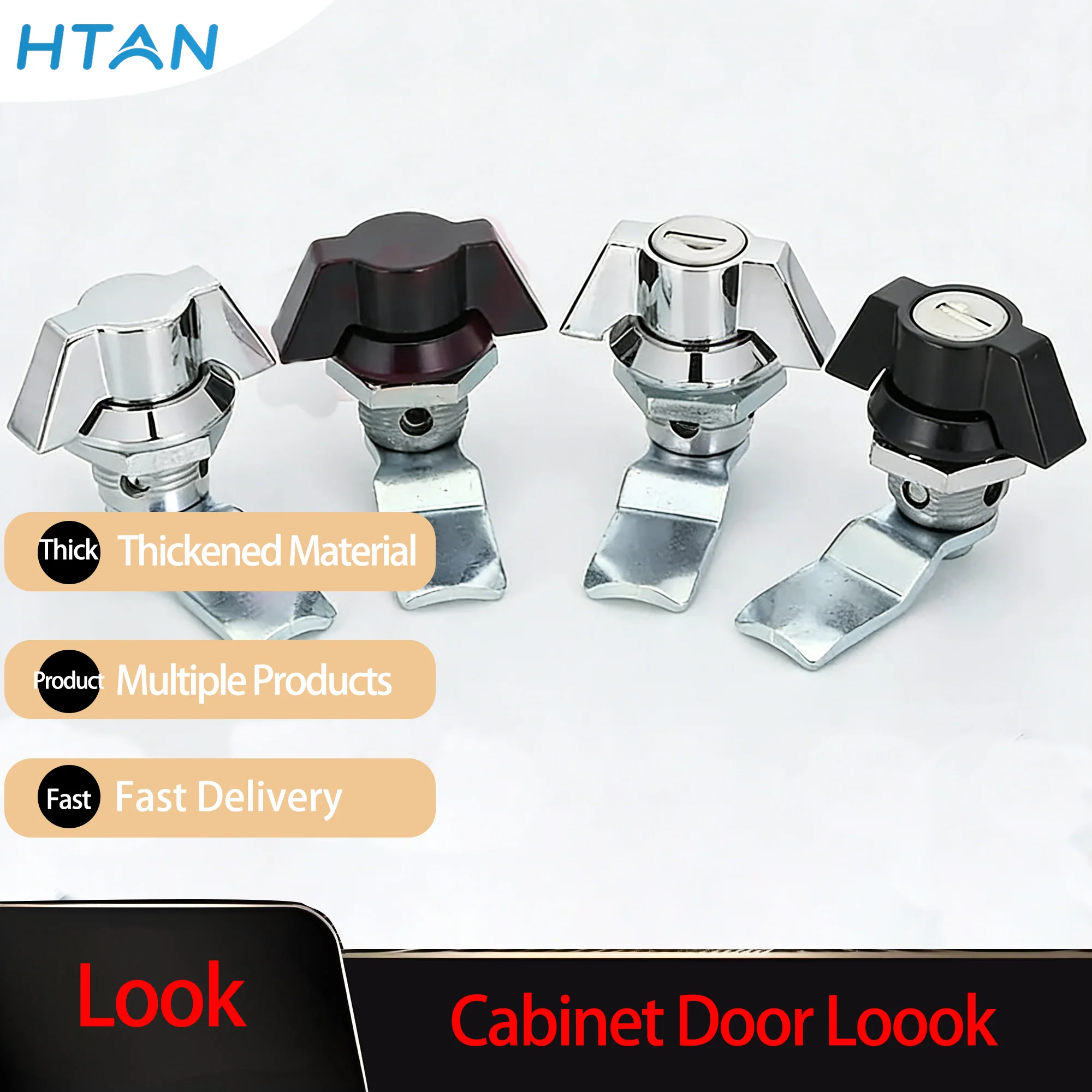 

3pcs Zinc Alloy Cylindrical Tongue Lock Industrial Strength Electrical Machinery Cabinet Handle for Mechanical Distribution Box