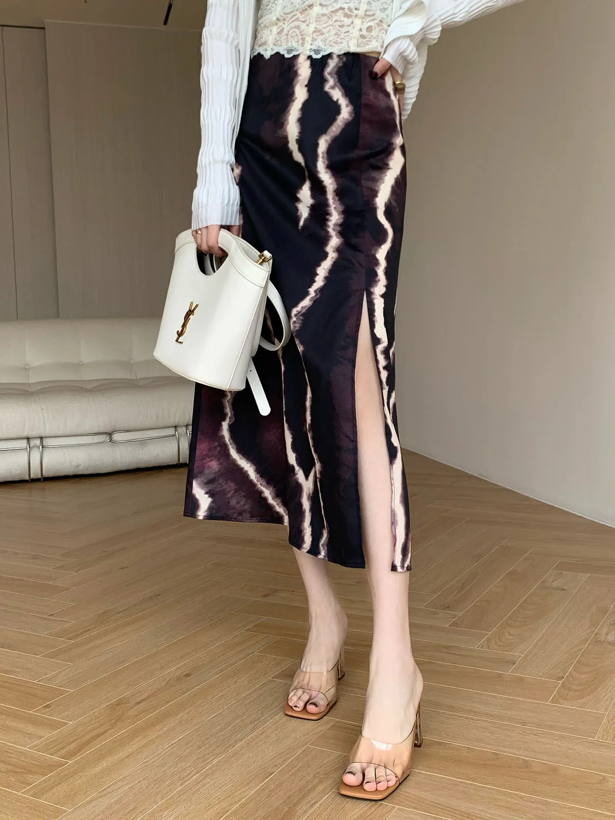 

Jinqi Women's Faionable Casual High Waist A-Line Skirt Sli Unique Versatile Summer New Arrival Polyester Fiber