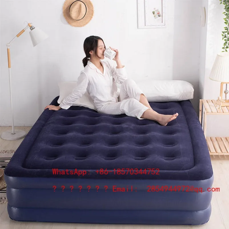 Thickened Inflatable Air Mattress Single Double Size Portable Folding Lazy Bed for Home Camping