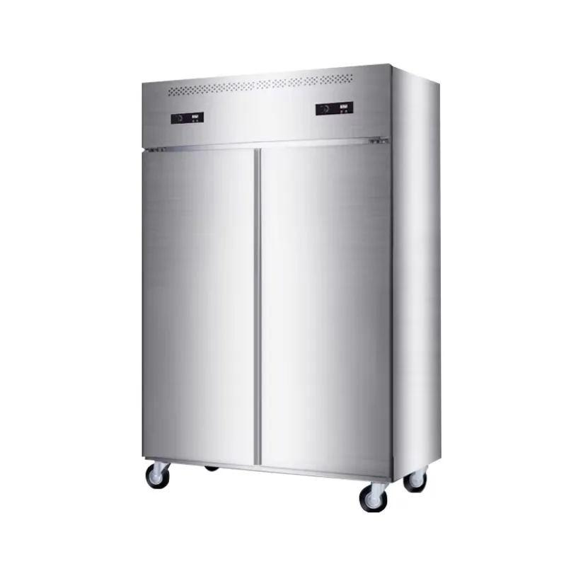 Large Double & 4-Door Stainless Steel Freezer Commercial Kitchen Refrigeration With Cooling & Cool Temperatures 220V