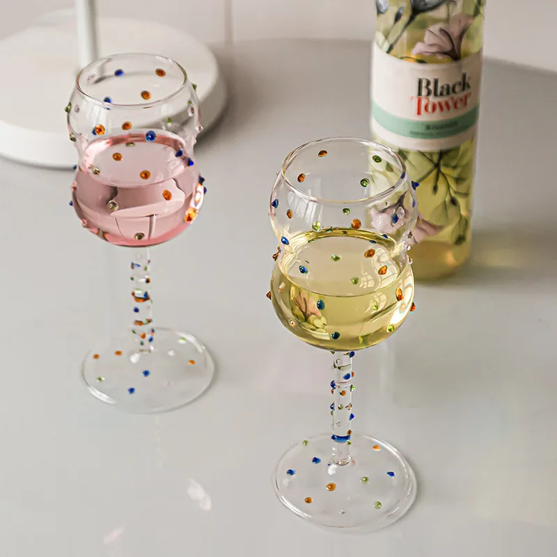 

Gem Glass Goblet Wine Glass Cup Luxurious Cocktail Tall Glass Borosilicate Glasses