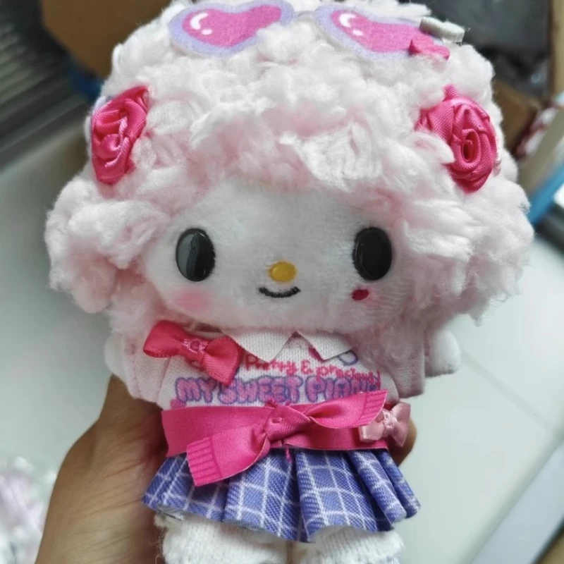 12 ซม.Sanlio อะนิเมะประกาย High School แกะน้อย Kitty ตุ๊กตาน่ารักตุ๊กตากระเป๋าเป้สะพายหลังจี้เด็กของขวัญวันเกิดของเล่น