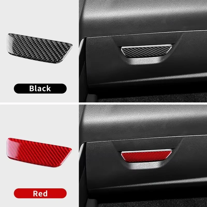 Real Soft Carbon Fiber Sticker Car Passenger Glove Box Panel Trim for Ford Focus SE RS ST Ecoboost 2015 2016 2017 2018 LHD RHD