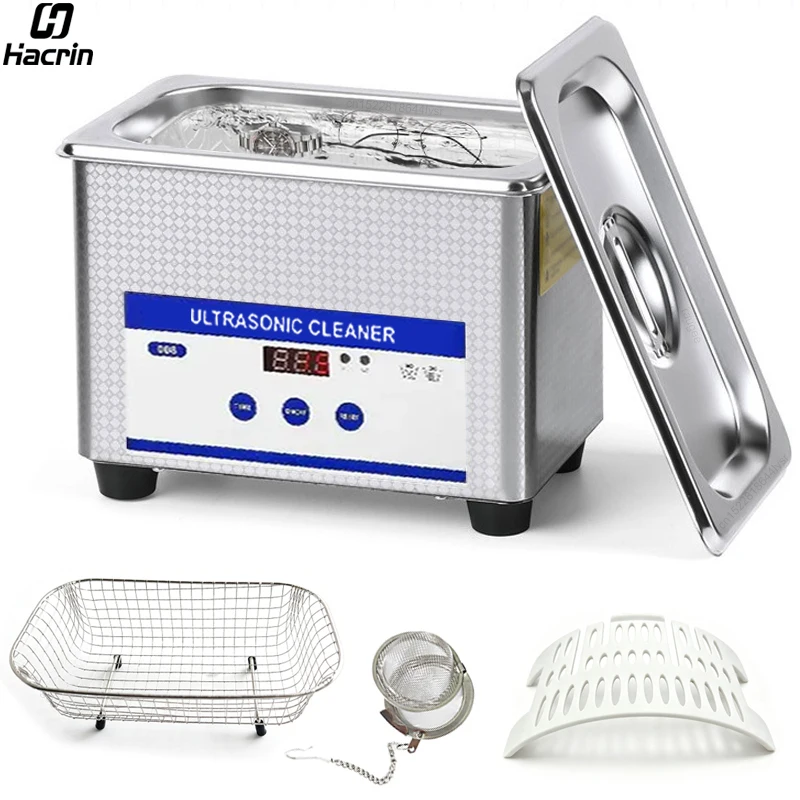 Ultrasonic Cleaner Ultrasound Jewelry Glasses Cleaning Machine 40kHZ High Frequency Ultrasonic Washing Bath for Glasses Jewelry