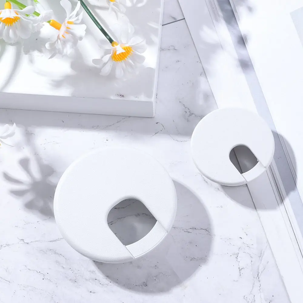 35/50mm Tidy Office Cable Clamp Organizer Wire Hole Cover Desk Table Cable Fastener Line Box Computer Grommet