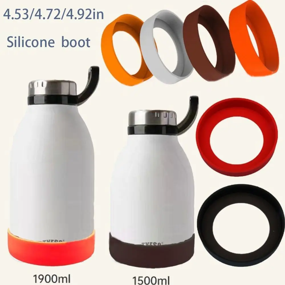 11.5/12/12.5cm Silicone Boot for Water Bottle Heat Insulation Anti-slip Kettle Base Multiple Sizes Round