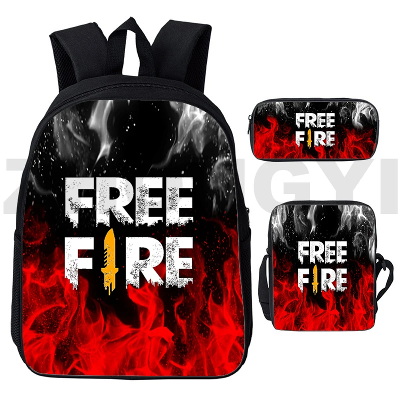 Fashion Travel Bag Free Fire Garena Schoolbags 3Pcs/Set Sac A Dos Japan Anime 3D Backpack Men Free Fire Rucksack Pencil Case