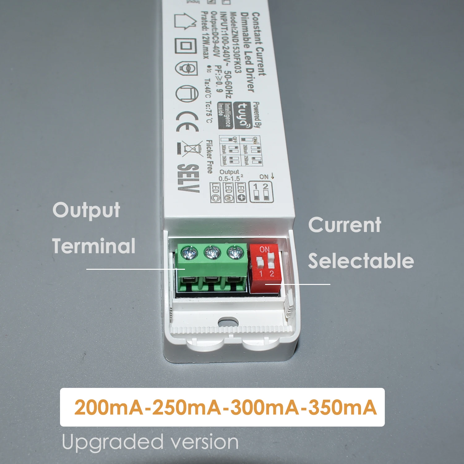 Controle inteligente App para CCT Luz, Dimmable LED Módulos Sala, Sala Sala Sala, início lento, Slim Driver, Zigbee 3.0, 12W, 200mA, 300mA, 350mA,