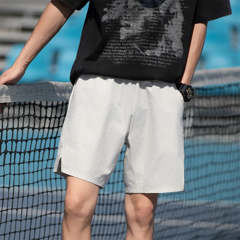 Men's Summer Lightweight Breathable Casual Shorts Outdoor Baseball Sports Sweat Absorbing and Quick Drying Three Part Shorts