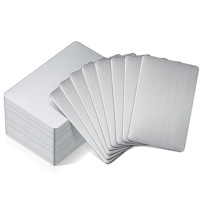 Stainless Steel Business Card Blanks Laser Engraving DIY Office Cards For Engraver