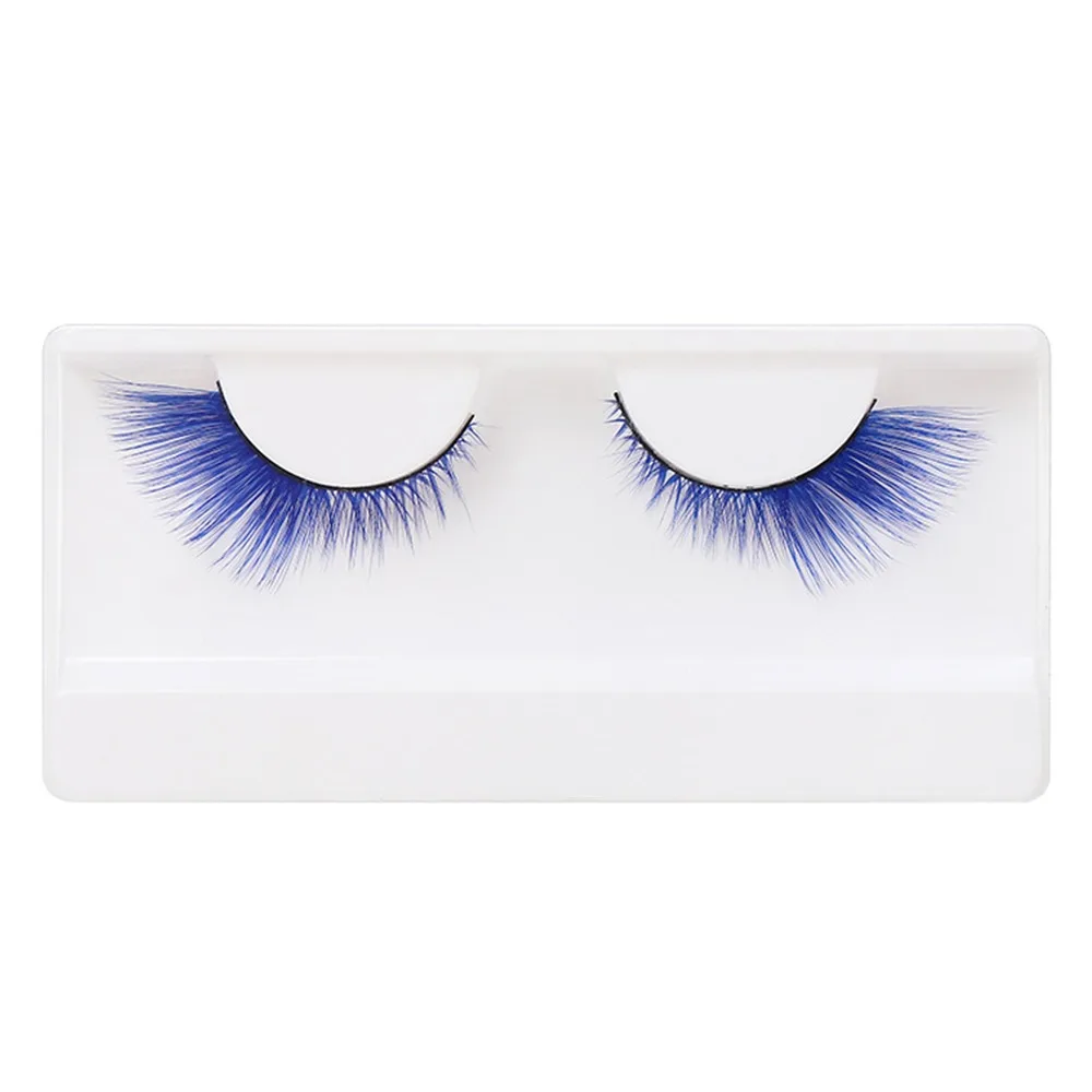1 Pairs Dramatic Look Colorful False Eyelashes Masquerade Soft Fluffy Fox Cat Eye Eyelashes Cosplay Party Eyelash Extension