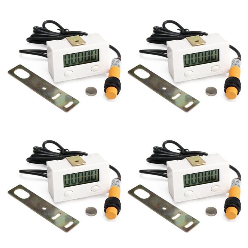 

4X 0-99999 LCD Digital Display Electronic Counter Punch Magnetic Induction Proximity Switch Reciprocating Rotary Counter