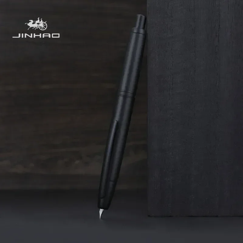 JINHAO 10 قلم حبر بالضغط قابل للسحب EF F قلم حبر الكتابة المعدني مع محول اللوازم المكتبية المدرسية القرطاسية PK100