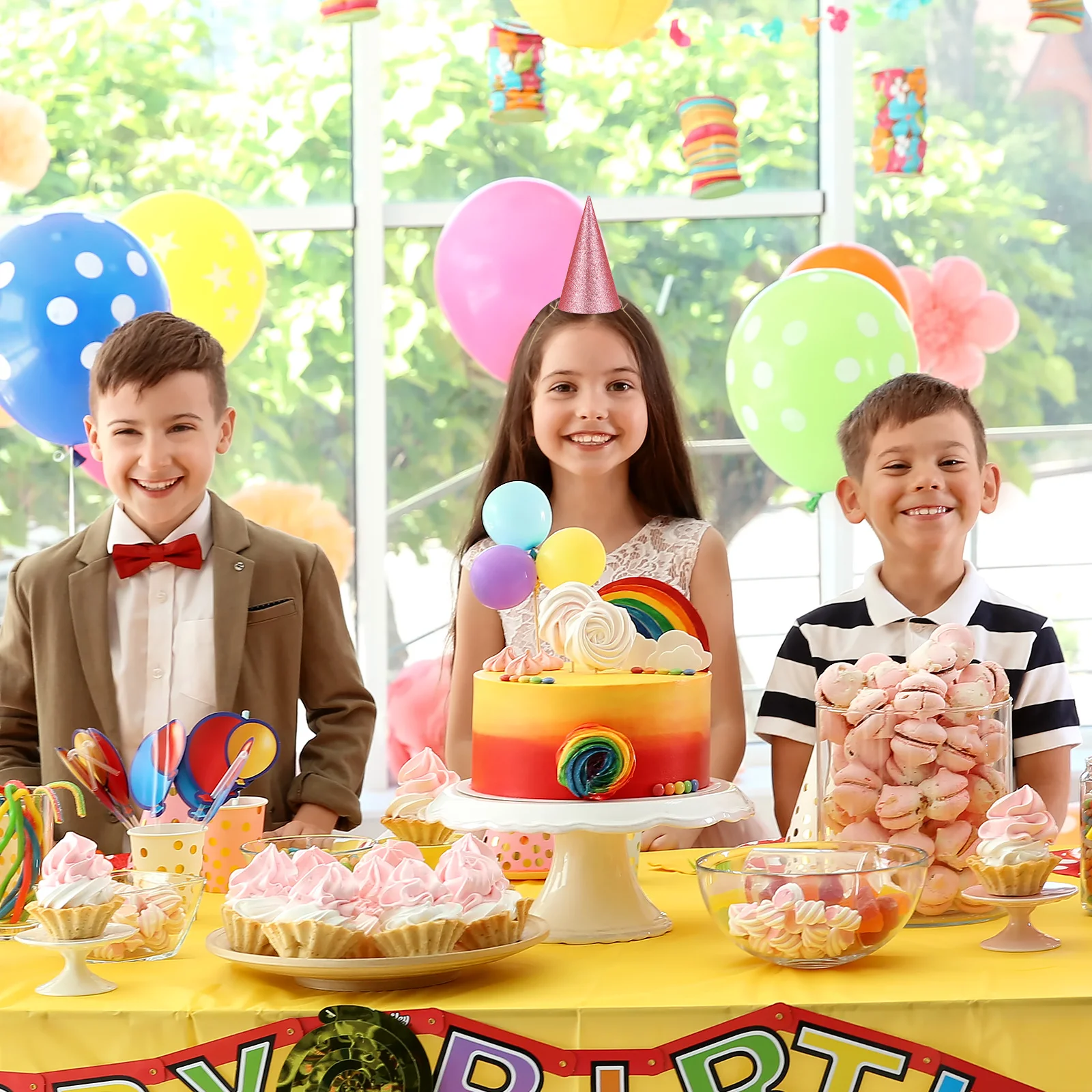 

12Pcs Glitter Cone Birthday Hats Party Accessories for Shower Party Supplies Birthday Hat