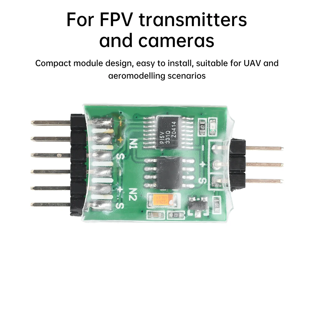 Módulo de comutação de vídeo de 2-3 canais Unidade de interruptor de vídeo de 3 vias Dispositivo de interruptor de vídeo DC5-12V para câmera RC FPV Transmissor de drone