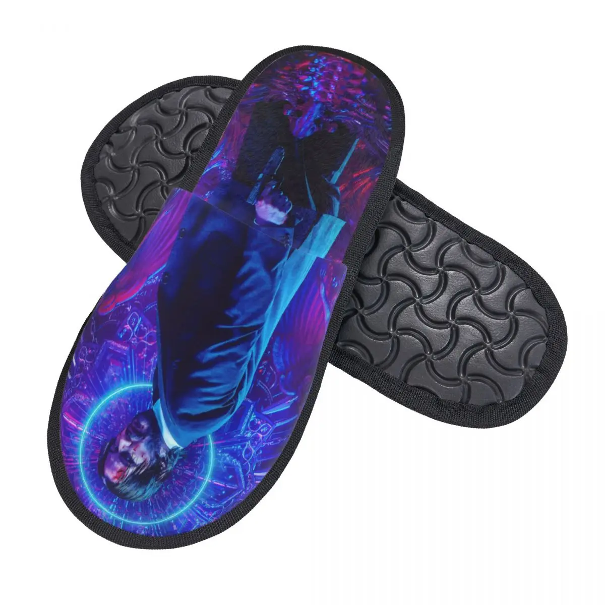 John Wick Keanu Reeves Men Women Furry slippers Warm special Home slippers pantoufle homme