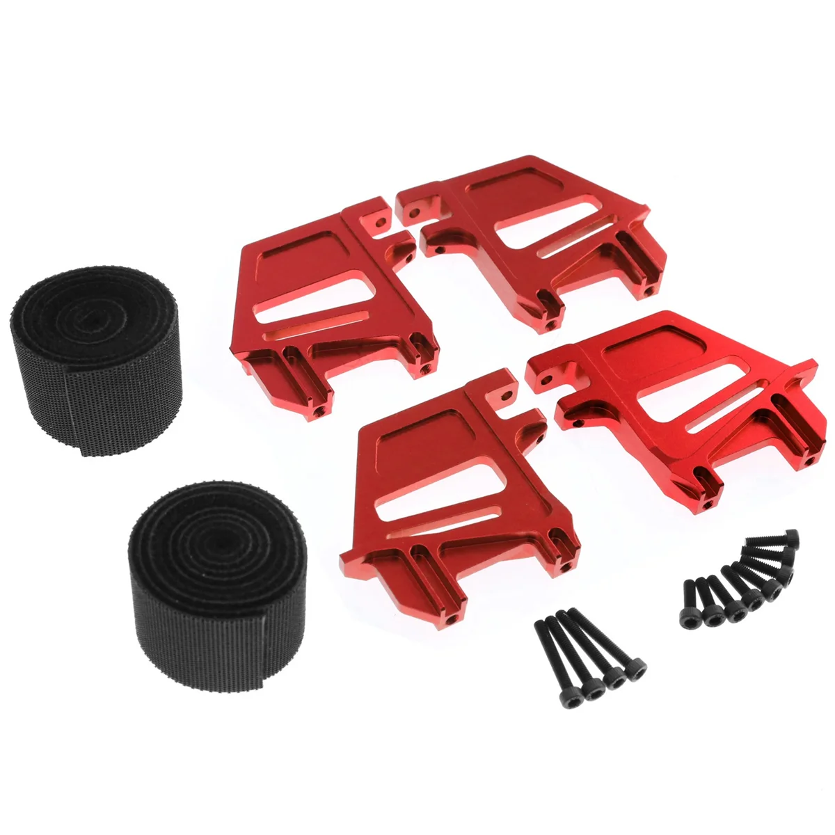 Tall Battery Holder Mount Hold Down with Battery Strap for Traxxas 1/5 X-Maxx XMaxx 6S 8S RC Car Upgrade Part Red