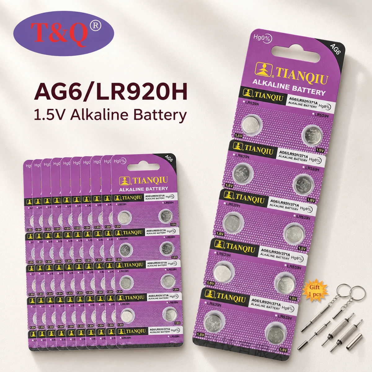 Alkaline Button Coin Cell Battery AG6 1.55V 371 SR920SW For Watch Replacement, LR920 SR927 171 370 L921 LR69