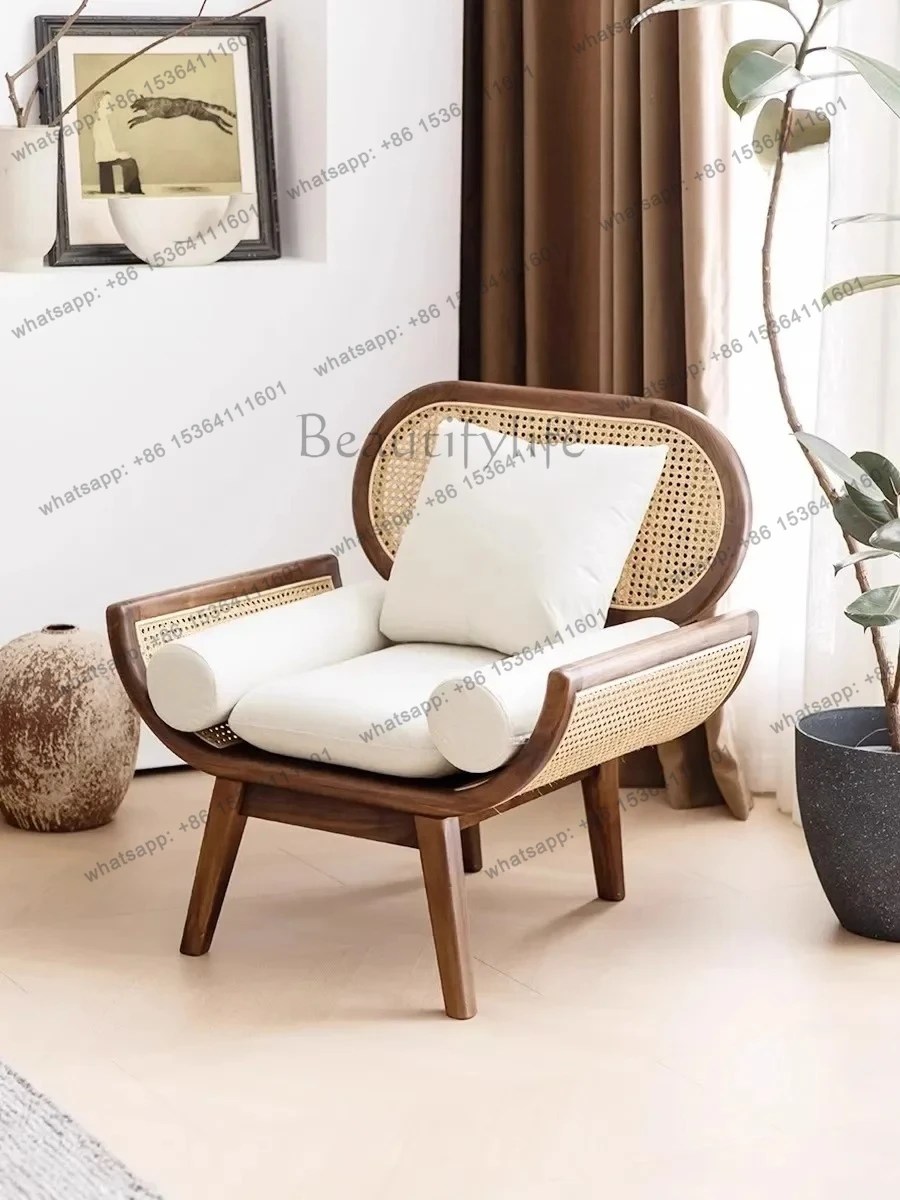 

Japanese-style rattan sofa and chair combination household living room small apartment double triple sofa