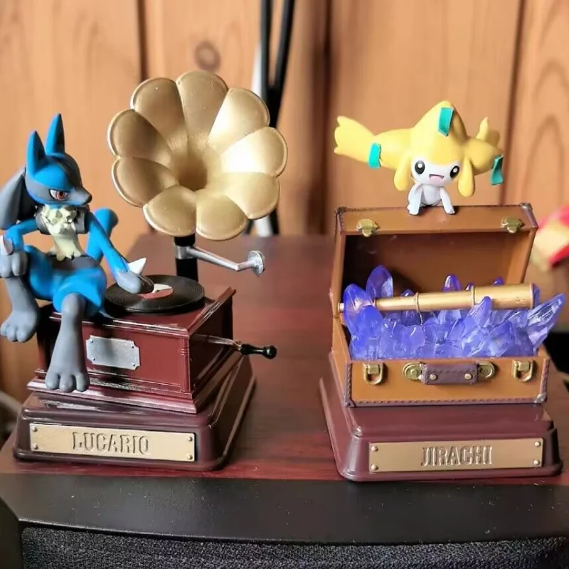 

Оригинальная винтажная коллекция Pokemon Re-Ment, стальная коллекция Пикачу и Тогдемру Gholdengo Lucario Tinkaton Jirachi Aggron, подарочные игрушки