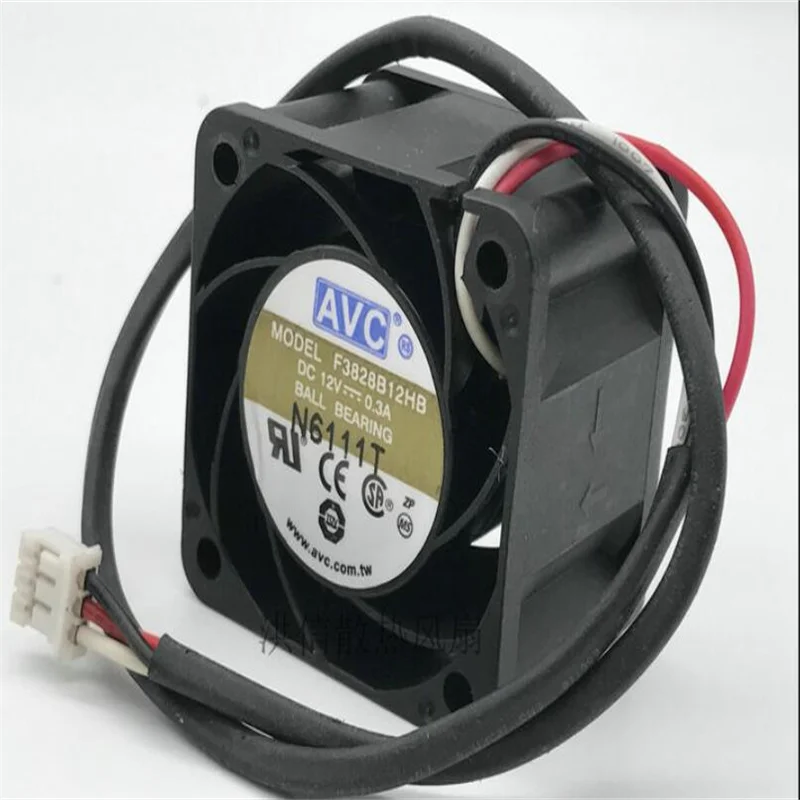 Original AVC F3828B12HB DC12V 0,3 EINE 3828 3,8 CM drei-draht ball lüfter